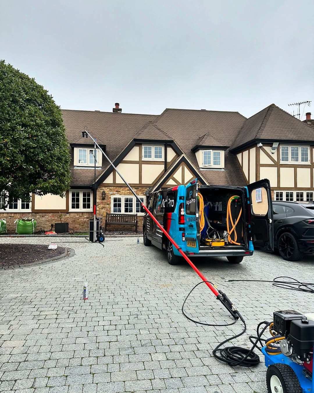 Trade Based Websites van on a job